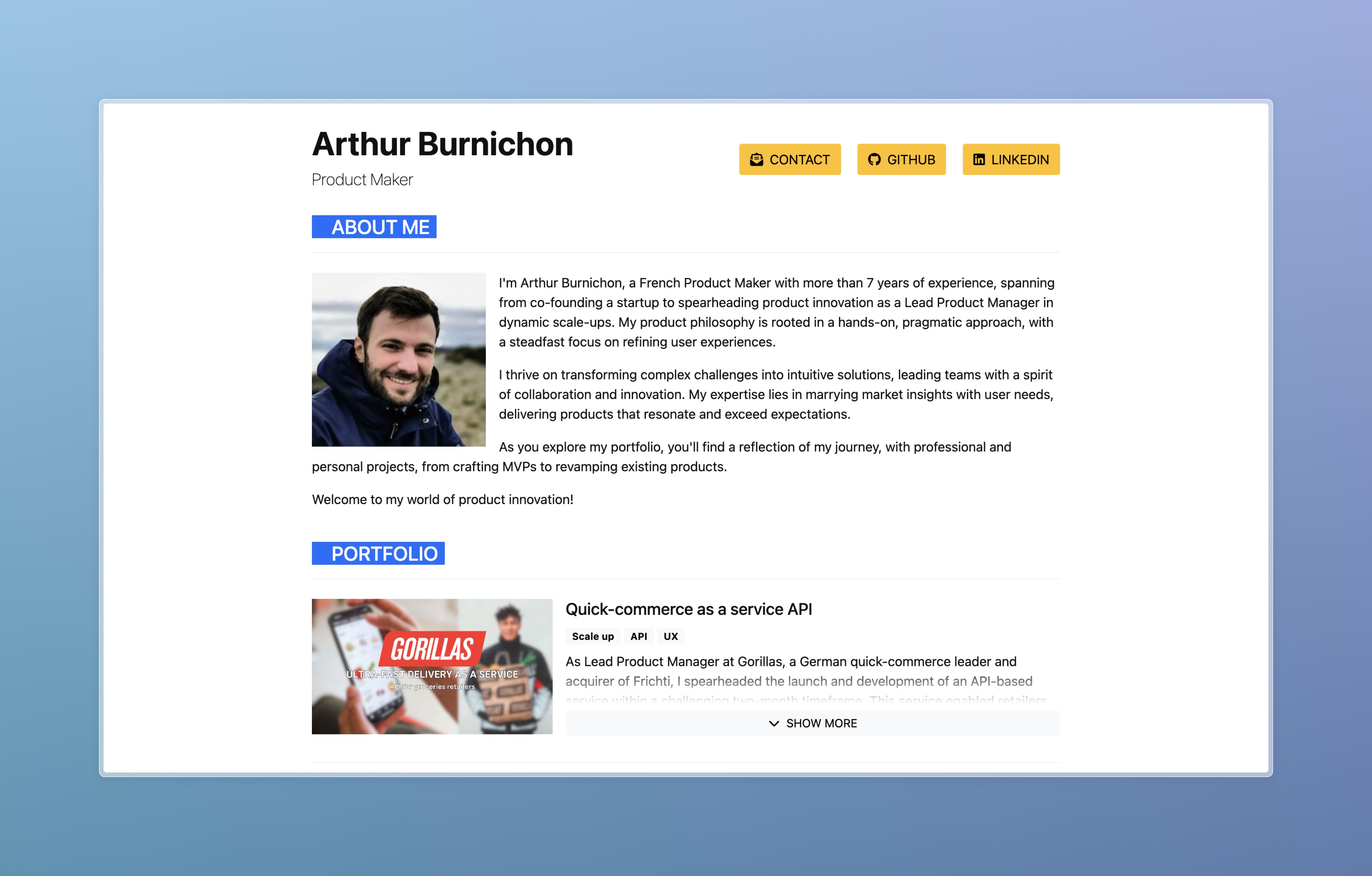 Abur.io website project image